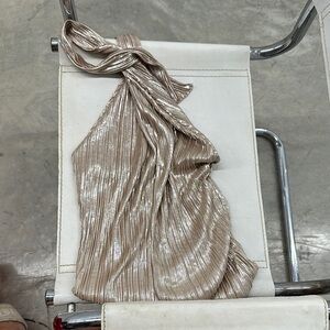 Nasty Gal Metallic Twist Backless Top